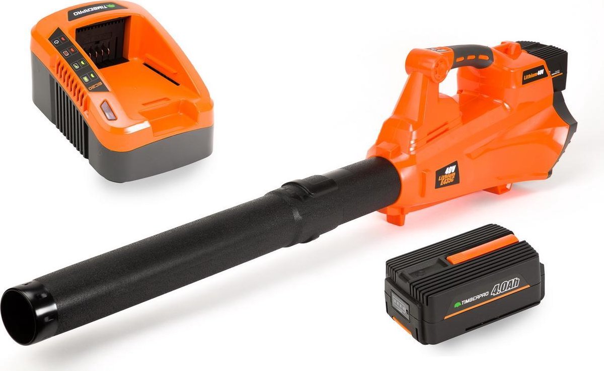  TIMBERPRO - Bladblazer Elektrisch 40V, ZEER Krachtig (incl. 4A Batterij En Incl. Lader)