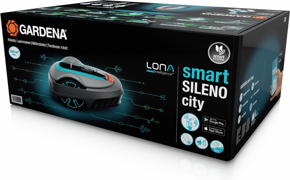  GARDENA - Robotmaaier Smart SILENO City 250 - Voor Gazons Tot Ca. 250 M²