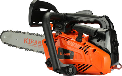  Kibani Kettingzaag Benzine - 25.4 Cc / 1 Pk 2-takt Motor - Incl. Extra Ketting - Zwaardlengte 25 Cm / 10 Inch – Easy-Startsysteem - Snoeizaag