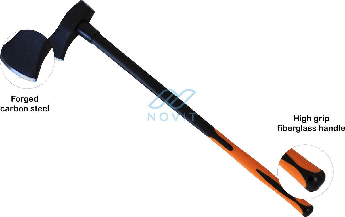  Novit Bijl - Kloofbijl &amp; Handbijl + GRATIS Wetsteen Slijpsteen - Bijlen Set 3 + 0.6kg