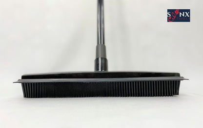  Synx Tools Zachte Bezem Rubberen Zwart 30cm Vloertrekker Binnen Bezem - Pet Hair Remover Bezems - Huisdierhaar Verwijderaar En Kappersbezem Met Steel - Vloertrekkers Met Bezemsteel - Vloertrekker Badkamer - 60/120 Cm Steel