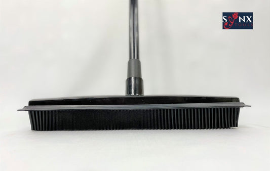  Synx Tools Zachte Bezem Rubberen Zwart 30cm Vloertrekker Binnen Bezem - Pet Hair Remover Bezems - Huisdierhaar Verwijderaar En Kappersbezem Met Steel - Vloertrekkers Met Bezemsteel - Vloertrekker Badkamer - 60/120 Cm Steel