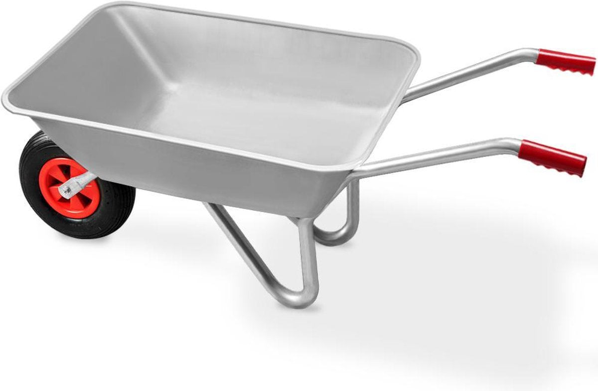  Gardebruk Kruiwagen 80 Liter – Belastbaarheid 100 Kg - Zilver