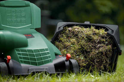  Bosch UniversalVerticut 1100 Verticuteermachine - Op Snoer - 1100 W - 32 Cm Maaibreedte - Met 50 Liter Opvangbak