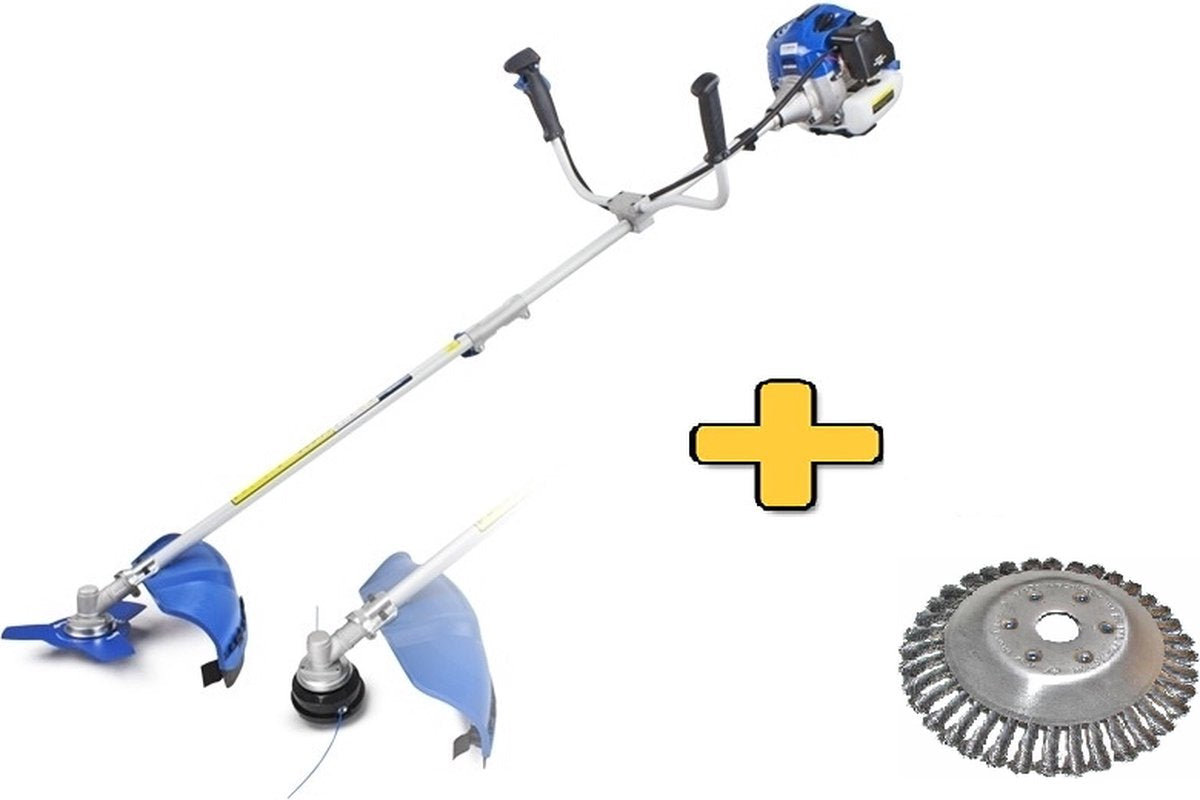  Borg 52 Cc Benzine Bosmaaier + Onkruidborstel - 3 In 1 Tuinmachine -