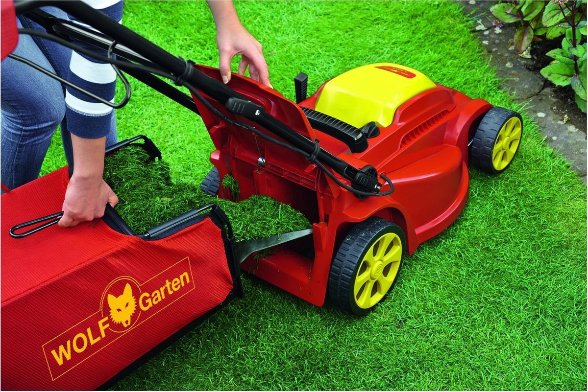  WOLF-Garten A 340 E Elektrische Grasmaaier - 1400 W - 34 Cm Maaibreedte - 30 Liter Opvangbak - Centrale Hoogte-instelling