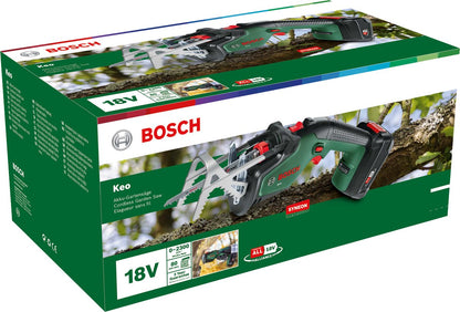  Bosch KEO 18 Accu Tuinzaagmachine - Snijdiameter Van 80 Mm - Met 18 V Accu En Lader