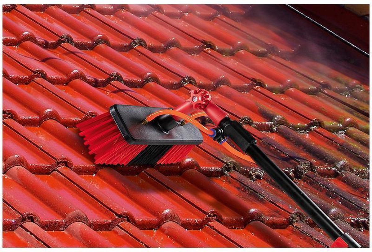  HIGHWALL Telescoopsteel Met Borstel - Glazenwassersset - Tot 4,6m Uitschuifbaar - Met Zeepdispenser