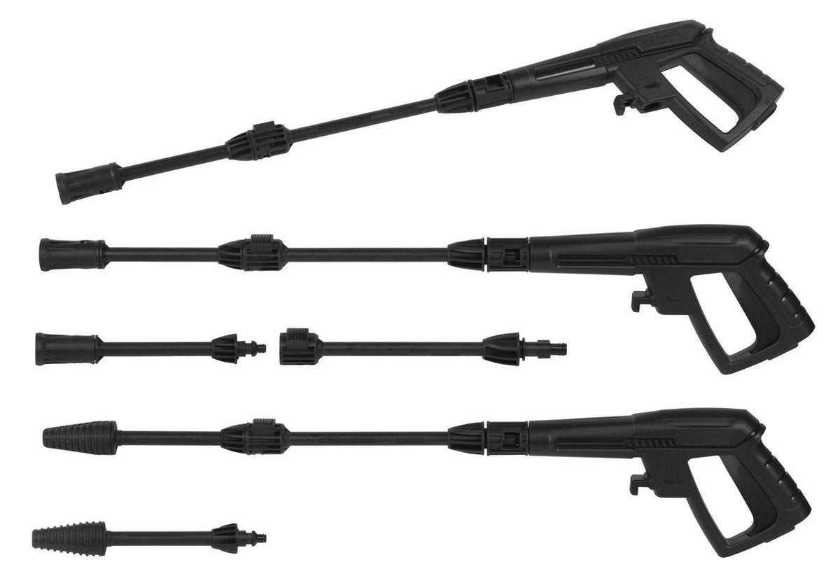  Powerplus POWXG90405 Hogedrukreiniger - 1400W - Max. 110 Bar - 390 L/h - Incl. 5m Slang En Accessoires - Excl. Terrasreiniger - Reiniger Voor Auto, Fiets En Meubelen
