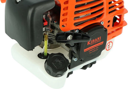  Kibani 6-in-1 Multitool - 52 Cc / 1.9 PK 2-takt Benzine Motor - Heggenschaar, Kettingzaag, Grastrimmer, Maaidraad 100M, Onkruidborstel, Zaagblad, Maaidraad 100 M &amp; Bosmaaier