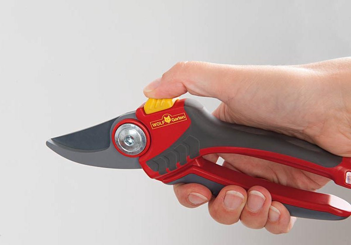  WOLF-Garten Snoeischaar "Premium Plus" RR 4000 - Max. Knipdiameter 22 Mm - Links- En Rechtshandige - Softinleg Handgreep - Snijhoek 30° - Voor Grote Handen - Vervangbare Messen