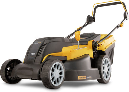  Powerplus POWXG6281 Elektrische Grasmaaier - Grasmachine Voor Middelgrote En Grote Tuin - 2000W - Maaibreedte 420mm - Verstelbare Maaihoogte - Mulching Functie - Incl. 40L Opvangbak