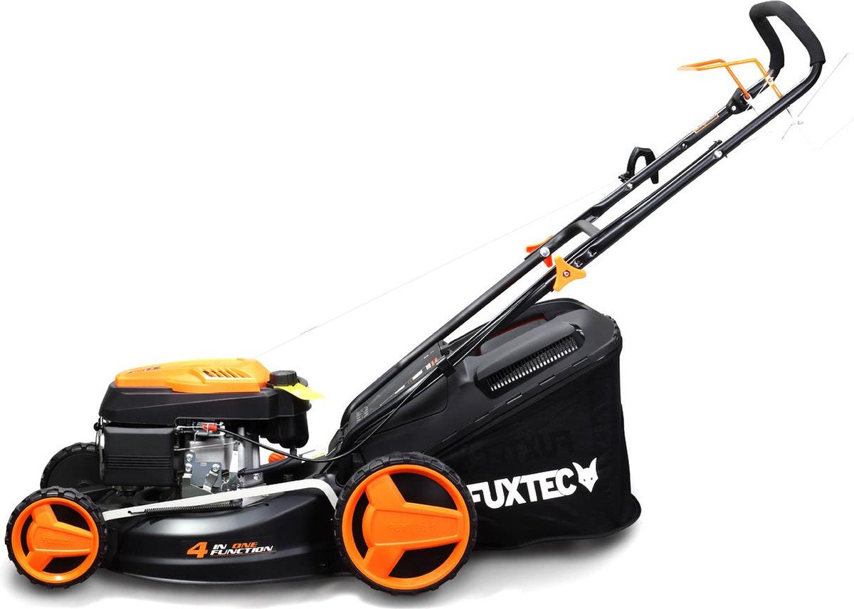  FUXTEC Grasmaaier Benzine - 46cm - Zelfrijdend / Zelftrekkend / Achterwielaandrijving - Mulchfunctie - Opvangbak 50L - FX-RM4646