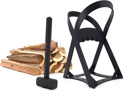  Flowkey® Houtklover - Houtsplijter Bijl - Houtkliever Kloofwig Gietijzer - Voor Hout &amp; Aanmaakhout - Inclusief Gratis Hamer