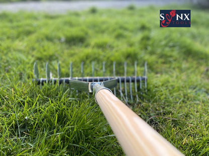  Synx Tools Verticuteerhark Verzinkt - Gazonbeluchters - Verticuteer / Harken - Bodembewerkers - Tuinartikelen / Tuingereedschap - Inclusief Steel 160cm