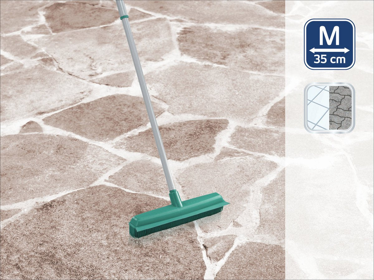  Leifheit Classic Suprabezem - Rubberen Bezem Met Telescoopsteel - 80-140 Cm Steellengte - 35 Cm Veegbreedte
