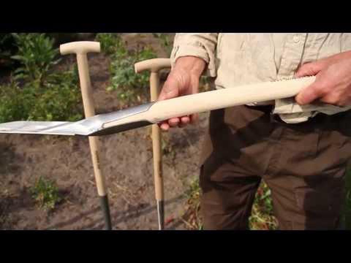  Hendrik Jan - Spade - Gelakt - Met Opstap - Steel 85 Cm - Essenhout