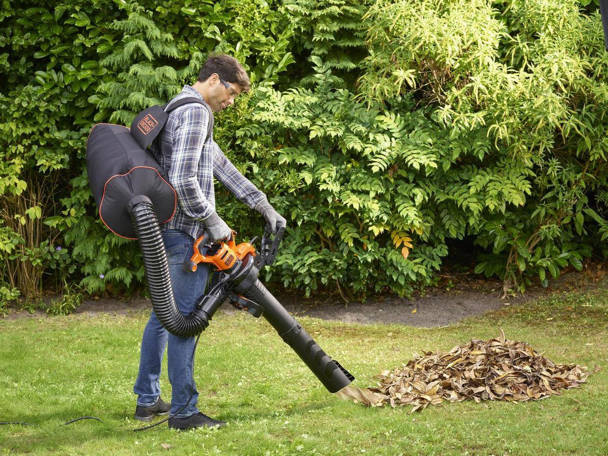 Black & Decker BLACK+DECKER BEBLV301 Bladblazer - Blaas En Zuigfunctie - Rugzak Als Opvangzak