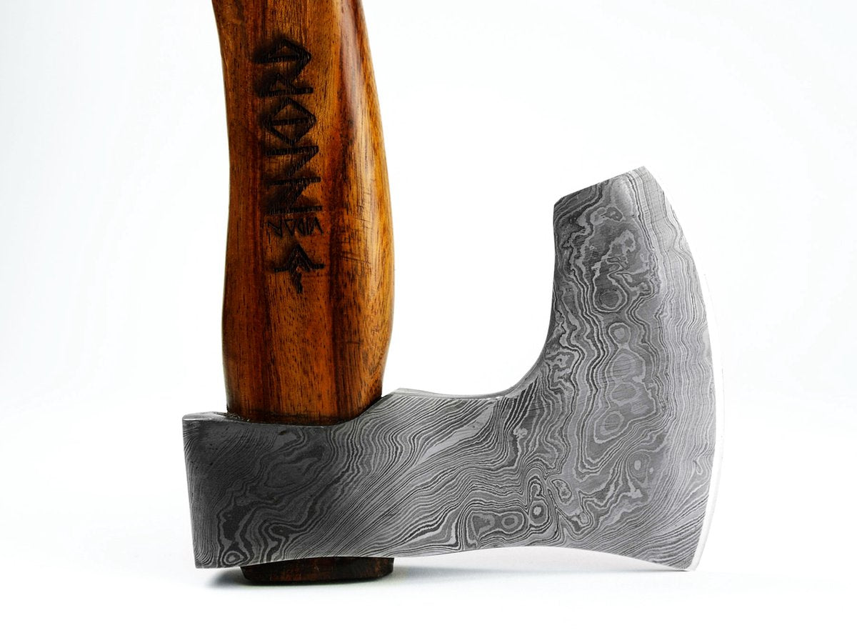  Luxe Damast Viking Hakbijl Vidar Medium Splijtbijl Outdoor Houtbijl Handbijl Kampeerbijl Tuinbijl