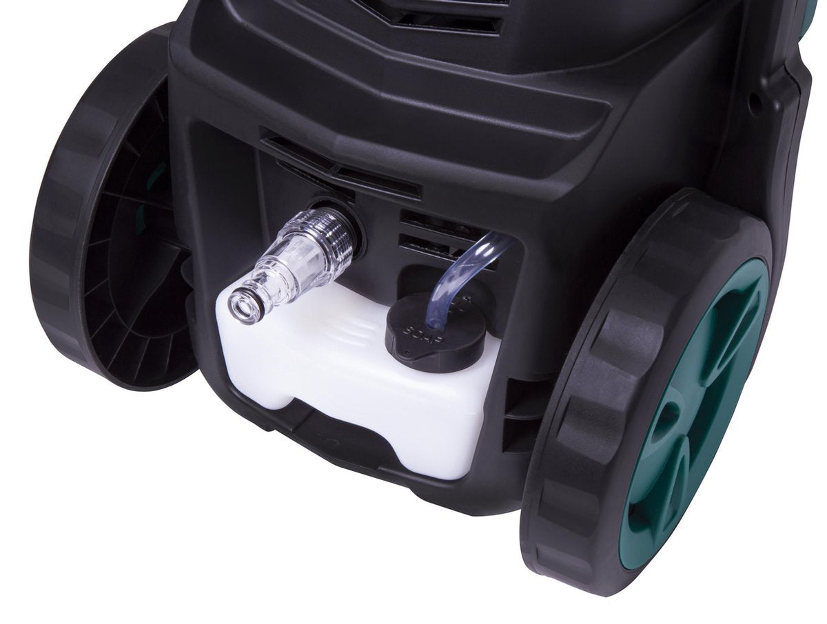  VONROC Hogedrukreiniger V18-2 1800W – 140 Bar – 420 L/h – Incl. 8m Slang, Geïntegreerde Reinigingsmiddelen Tank, Terrasreiniger, Spuitstukken En Accessoires