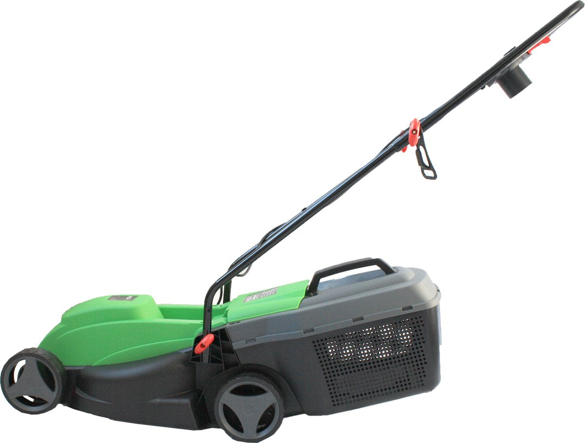  Profeco Elektrische Grasmaaier 1000W - Grasmaaimachine Met 320mm Maaibreedte En Instelbare Maaihoogte - Incl. 30 Liter Opvangbak