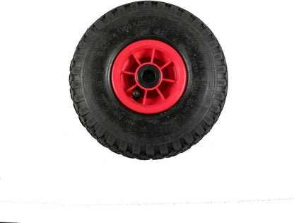 Benson Bolderkarwiel Steekwagenwiel Met Luchtband 3.00-4 | Asgatdiameter 20mm Rollager | Hoogte Wiel 26cm