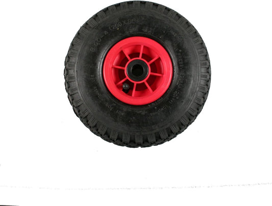 Benson Bolderkarwiel Steekwagenwiel Met Luchtband 3.00-4 | Asgatdiameter 20mm Rollager | Hoogte Wiel 26cm