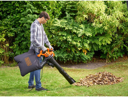 Black & Decker BLACK+DECKER BEBLV300SB-QS Bladblazer - 404 Km/u - 3000W - Zuig-/blaasfunctie - Gesnoerd