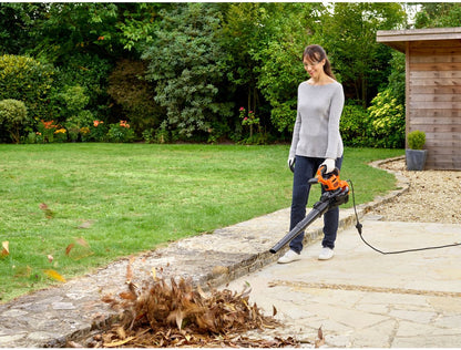Black & Decker BLACK+DECKER BEBLV300SB-QS Bladblazer - 404 Km/u - 3000W - Zuig-/blaasfunctie - Gesnoerd