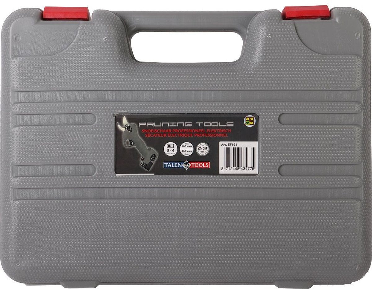  Talen Tools - Elektrische Snoeischaar - Takkenschaar - Heggenschaar - Professioneel - 2 Accu's &amp; Opbergkoffer