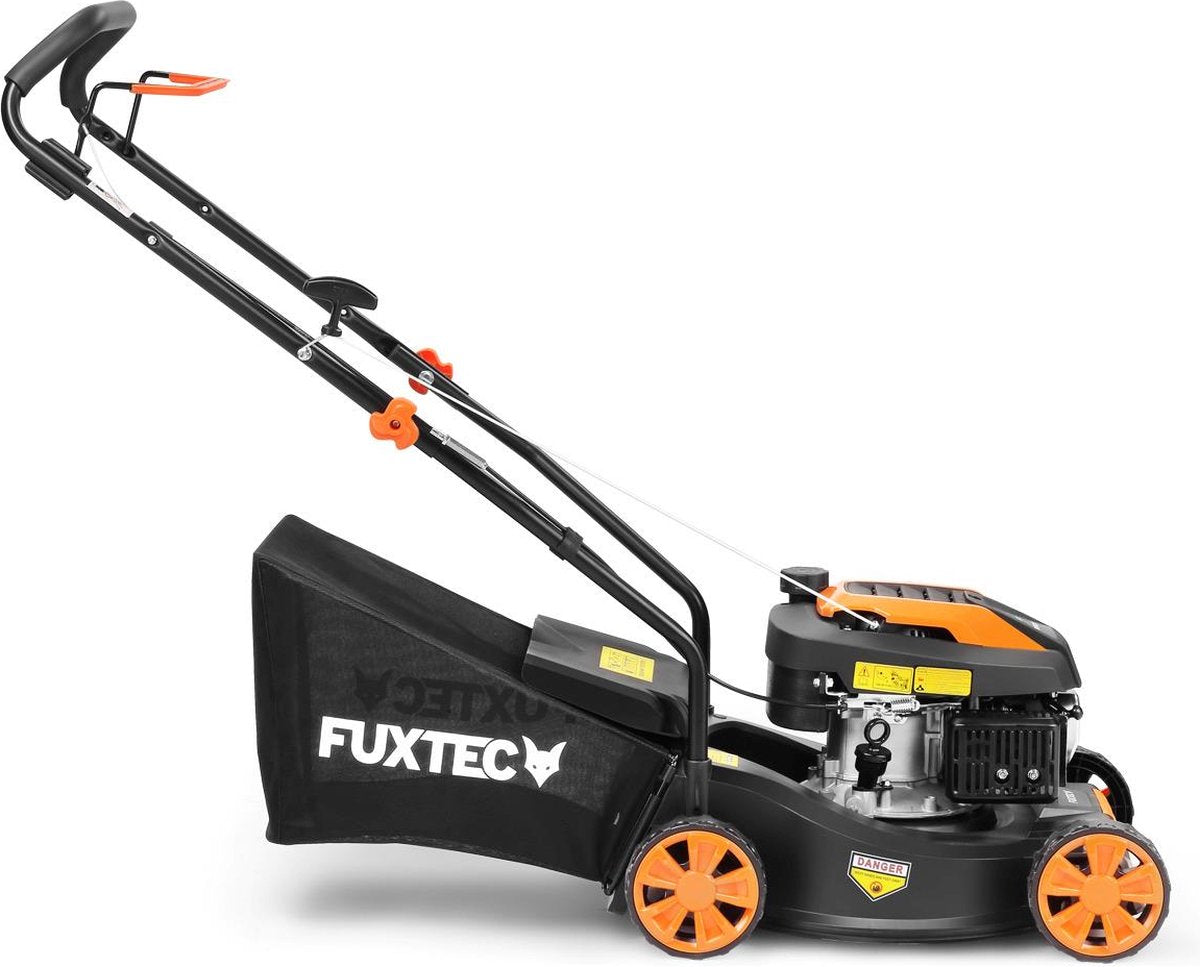  FUXTEC Grasmaaier Benzine - 41cm - 80cc - Duwmaaier - Opvangbak 45L - FX-RM4180