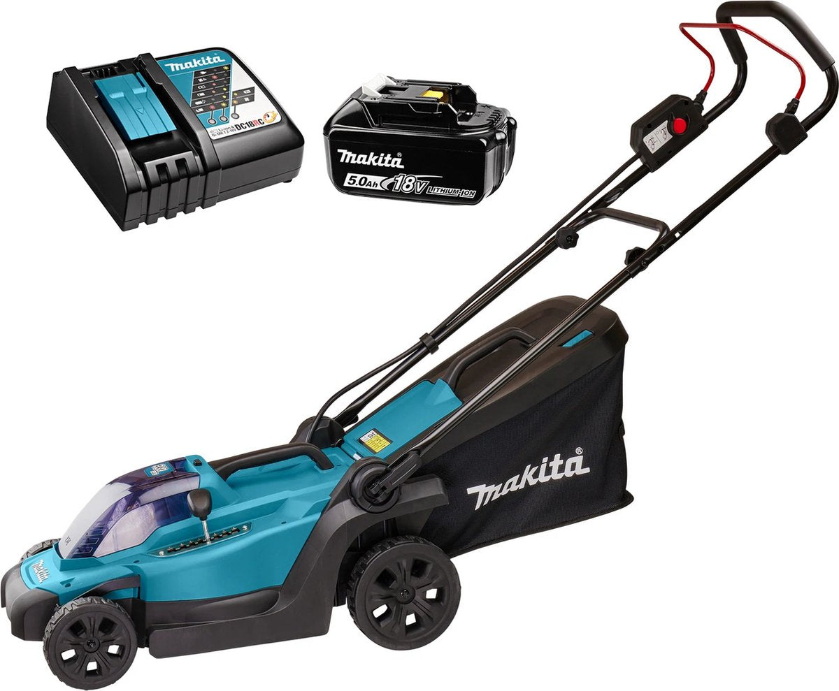  Makita DLM330RT LXT 18 V Accu Grasmaaier | 33 Cm | 5.0 Ah Accu + Snellader | In Doos