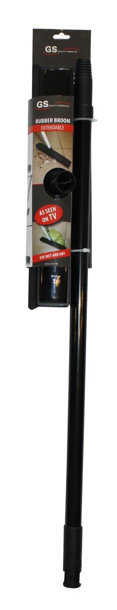  GS Rubberen Bezem 68-120 Cm - Kappersbezem - Rubber Bezem &amp; Vloerwisser Met Steel