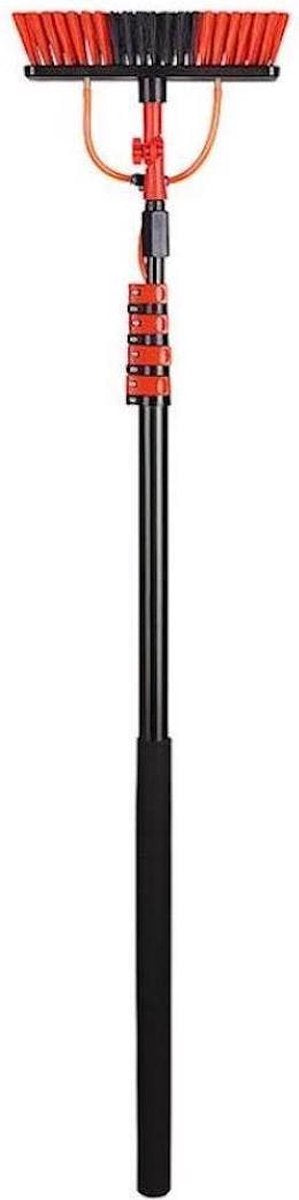  HIGHWALL Telescoopsteel Met Borstel - Glazenwassersset - Tot 4,6m Uitschuifbaar - Met Zeepdispenser