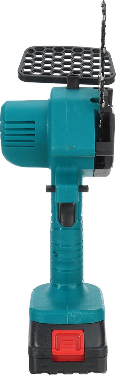 Merkloos Mini Accu Kettingzaag - 4 Inch Elektrische Boomzaag - Handkettingzaag - Met 2 Accu En 1 Oplader - Voor Tuinboom Ranch Bomen Snijden Hout- Blauw