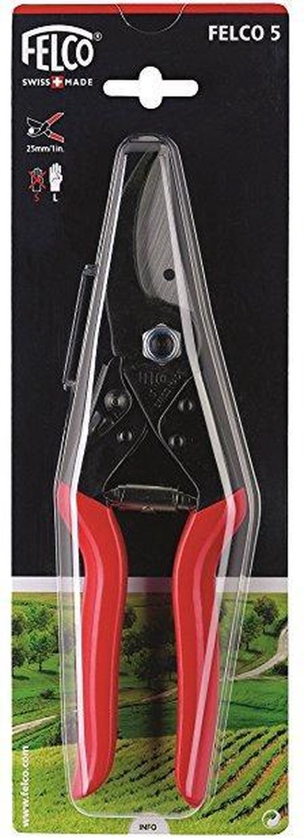  Felco 5 Snoeischaar - Voor Grote Handen - Max. Knipdiameter 25 Mm - Lengte 225 Mm