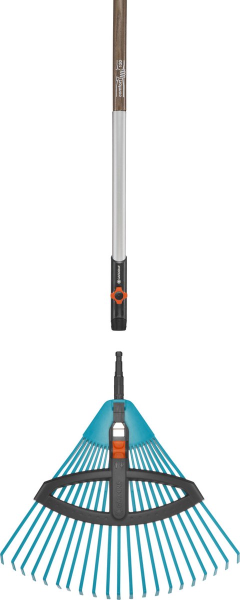  GARDENA Combisysteem Bladhark Hark - Werkbreedte Verstelbaar Van 35 Tot 52cm - Excl. Steel