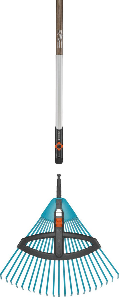  GARDENA Combisysteem Bladhark Hark - Werkbreedte Verstelbaar Van 35 Tot 52cm - Excl. Steel