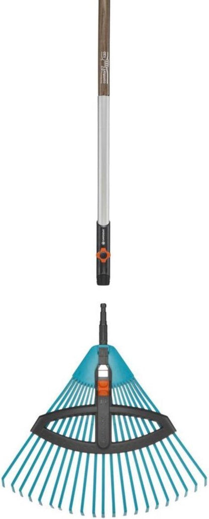  GARDENA Combisysteem Bladhark Hark - Werkbreedte Verstelbaar Van 35 Tot 52cm - Excl. Steel