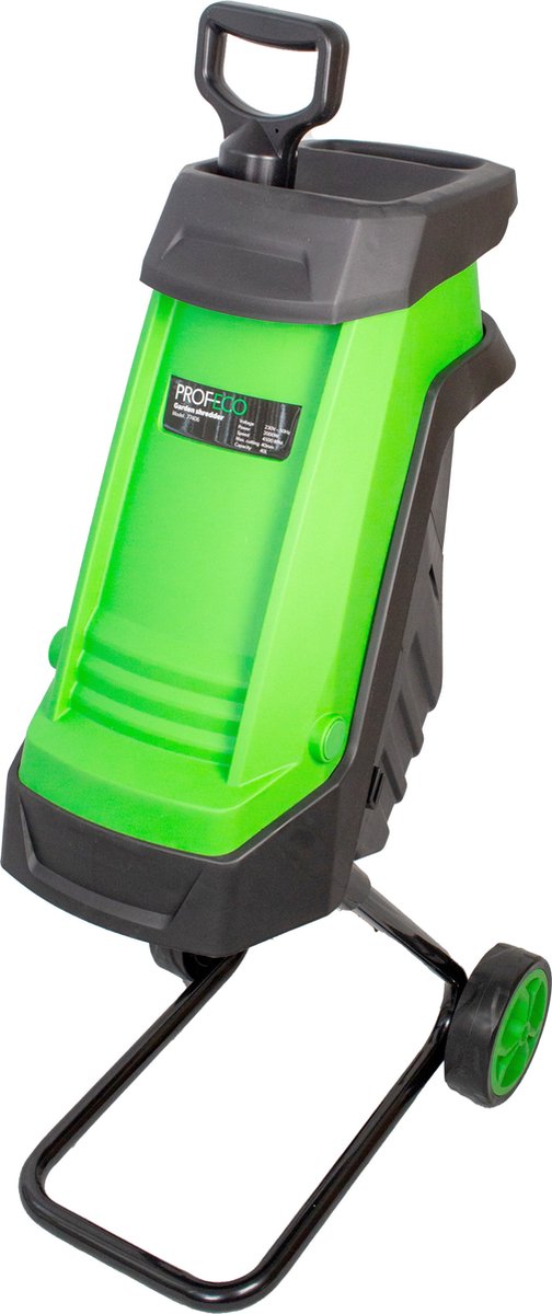  Profeco Stille Hakselaar 2000W - Tuinhakselaar - Versnipperaar Voor 45mm Takdikte - Incl. 50 Liter Opvangzak En Veilige Duwstok