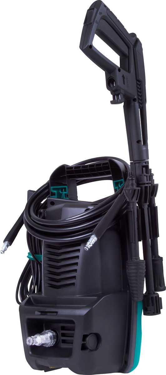  VONROC Hogedrukreiniger V14C-1 - 1400W – 110 Bar – 390 L/h – Compact - Incl. 5m Slang, Spuitstukken En Accessoires