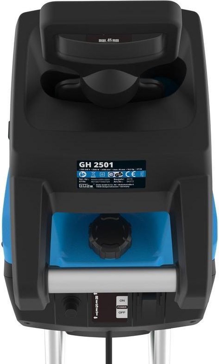  Güde Hakselaar Elektrisch 2501 - Max. Ø45 Mm - 45L Opvangbak - 2500W