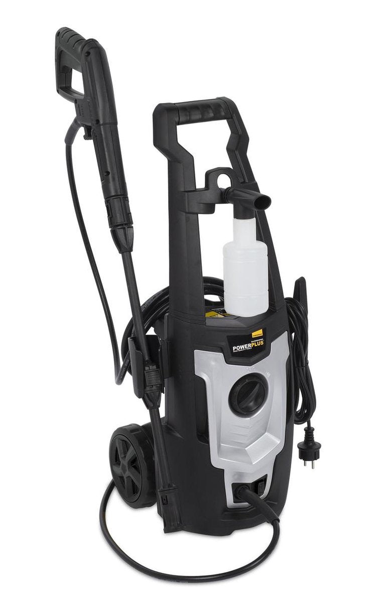 Powerplus POWXG90405 Hogedrukreiniger - 1400W - Max. 110 Bar - 390 L/h - Incl. 5m Slang En Accessoires - Excl. Terrasreiniger - Reiniger Voor Auto, Fiets En Meubelen