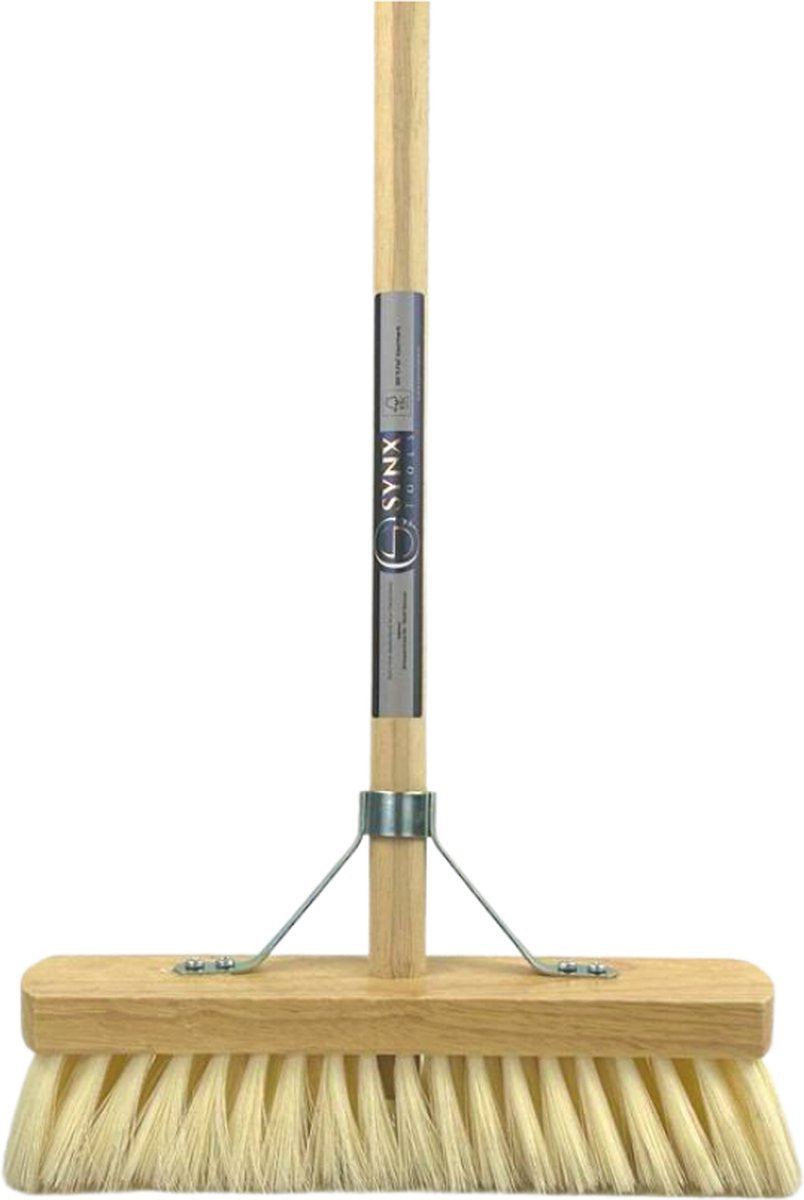  Synx Tools Binnenbezem Fibersoft - Zachte Bezems - Kamerveger - Veger / Zachte Besem - Incl. Steel 140cm - Binnen Bezem