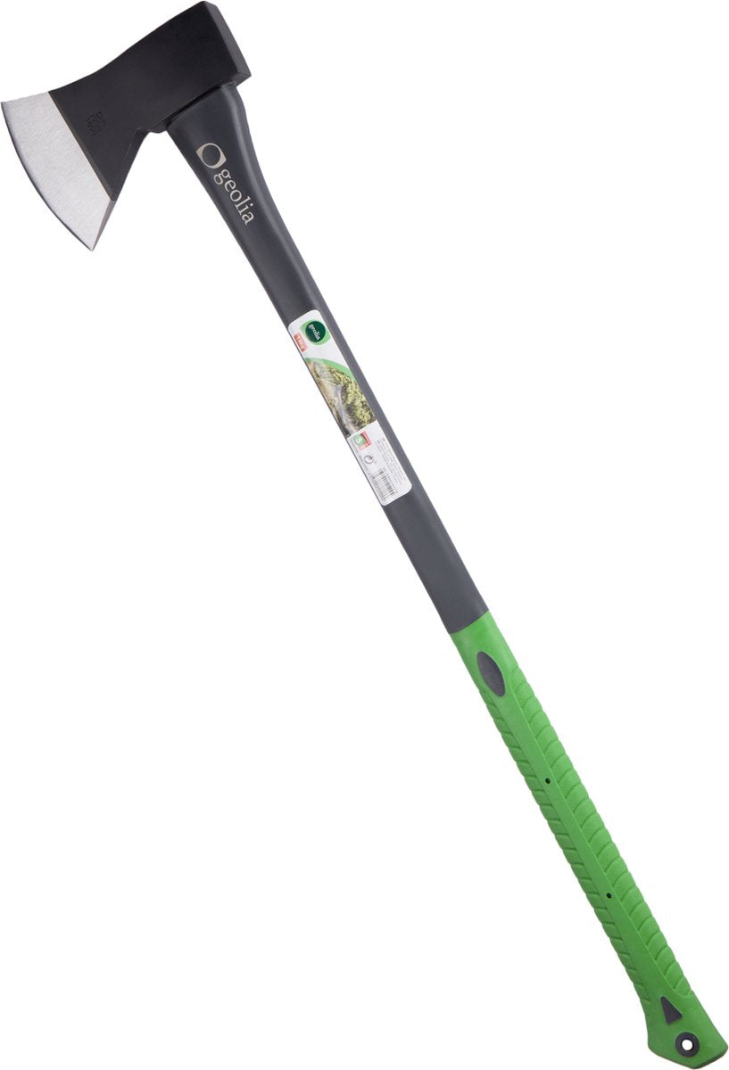  GEOLIA - Bijl - Bijl - Staal - Glasvezelsteel - 2,2 Kg Met Een Stalen Kop Van 1,6 Kg - Bijlen - Grote Bijl - Kloofhamer - Kloofbijl - Kloofbijl