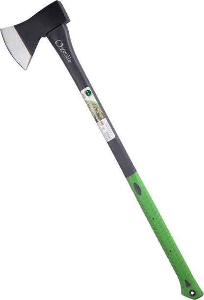  GEOLIA - Bijl - Bijl - Staal - Glasvezelsteel - 2,2 Kg Met Een Stalen Kop Van 1,6 Kg - Bijlen - Grote Bijl - Kloofhamer - Kloofbijl - Kloofbijl