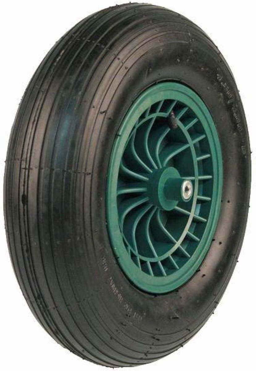  Kruiwagen Wiel 4.00 - 8 Luchtband Lijnprofiel - Asdiameter 20mm