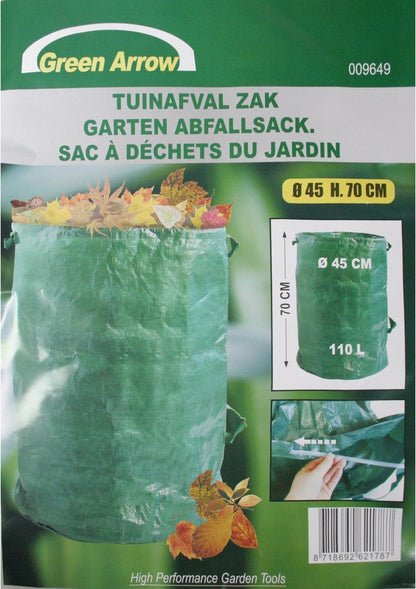 Benson Tuinafval Zak Heavy Duty 110 Liter – 70x45cm | Puinzak | Grote Zak Voor Het Opslaan Van Bladeren Takken En Afval