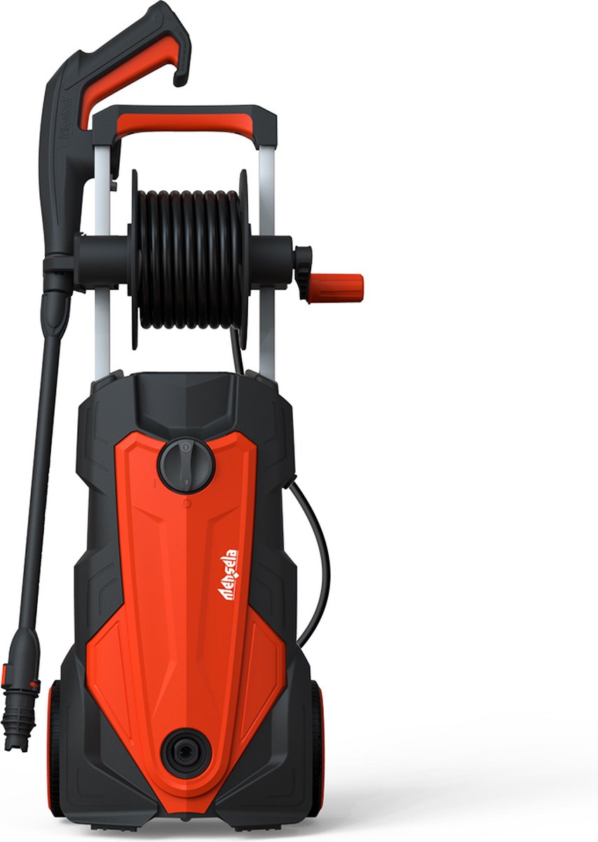 Merkloos Home Hogedrukreiniger - 2100W - 165 Bar - Met Verstelbare Nozzles Slanghaspel 5m Netsnoer 10m Slang - Voor Reiniging Huis Auto Tuin