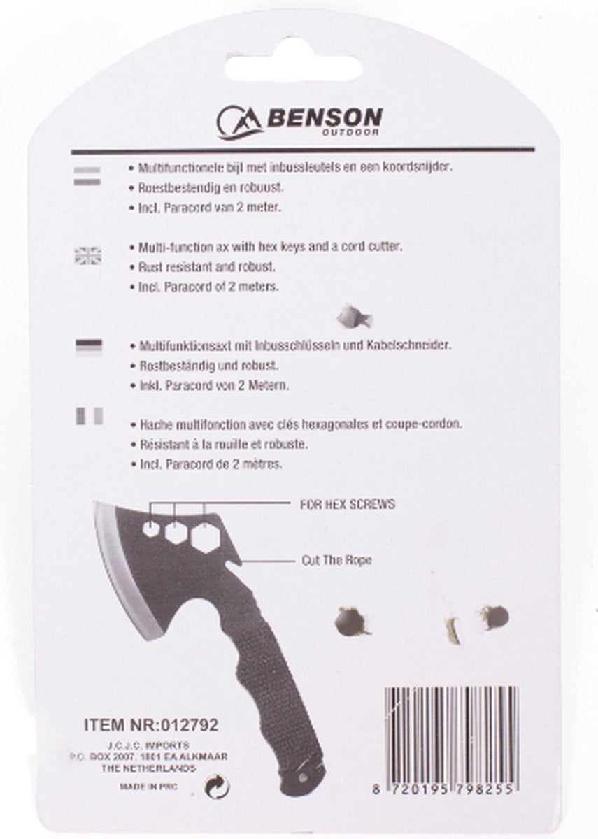 Benson Multifunctionele Handbijl - Hakbijl Met Hoes - 23.5 Cm